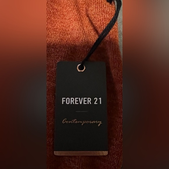 Forever 21 Contemporary Oversized Burnt Orange High Neck Sweater/dress Large - Picture 7 of 7